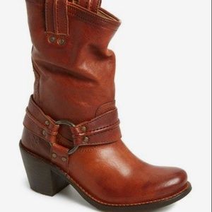Frye Carmen Harness Short Whisky Motorcycle boots